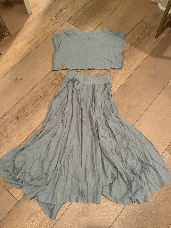 Vici Dresses & Skirts - Light Blue Maxi Skirt and top- Elegant Flowing Women's Skirt